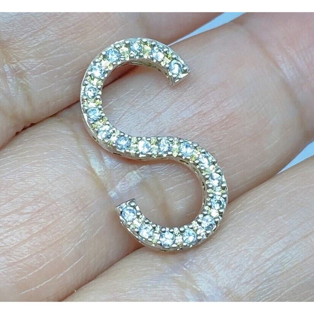 925 Solid Sterling Silver Initial Script Letter “… - image 3